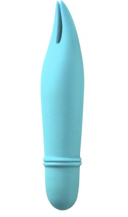 Голубой мини-вибратор Universe Teasing Ears - 12,5 см. купить в секс шопе