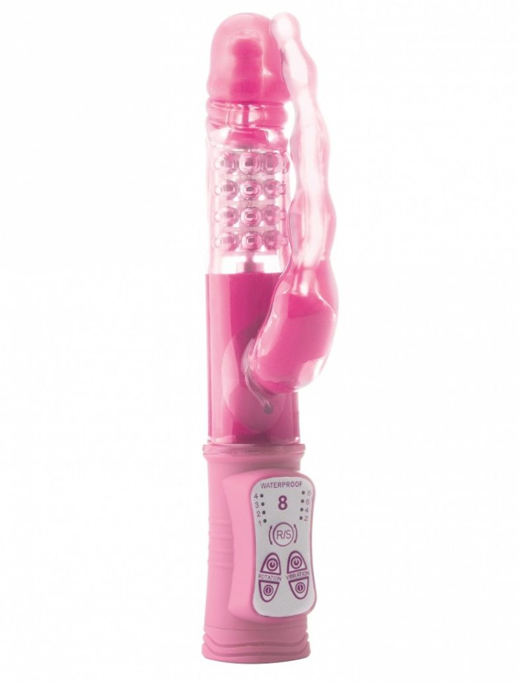 Розовый анально-вагинальный вибратор Vibro Bead - 22,6 см. купить в секс шопе