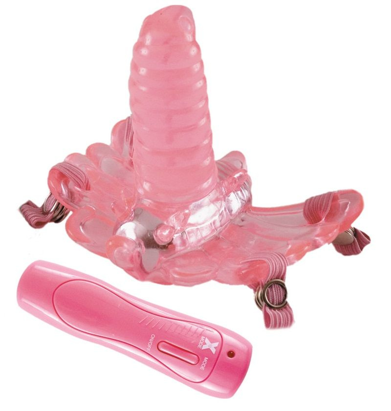 Розовая клиторальная бабочка G-SPOT ORGAZM купить в секс шопе