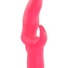 Розовый вибратор со стимулятором клитора MATES FANTASY RECHARGE VIBRATOR - 17 см. купить в секс шопе