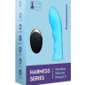 Голубой вибрострапон Vander Wireless Silicone Dong - 14 см. купить в секс шопе