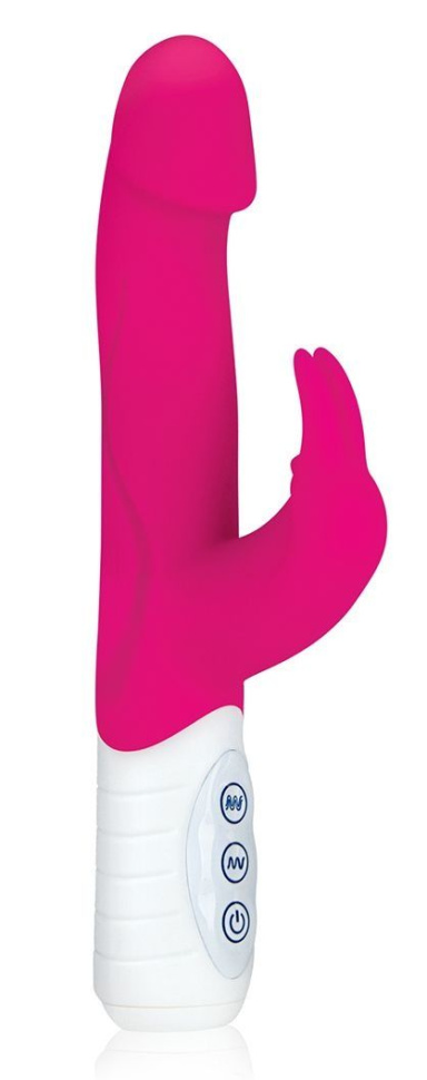 Розовый вибратор с крупной головкой JUMPING BULLETS - 21 см. купить в секс шопе