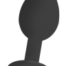 Черная анальная пробка с прозрачным кристаллом Diamond Butt Plug - 8 см. купить в секс шопе