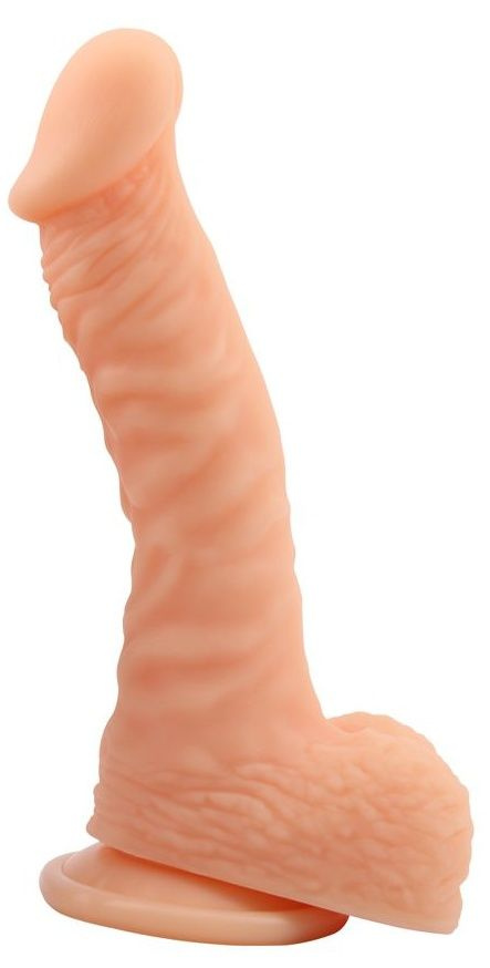 Телесный реалистичный фаллоимитатор Naked Legend на присоске - 19,5 см. купить в секс шопе