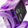 Фиолетовый вибратор High-Tech fantasy с клиторальным лепестком - 21 см. купить в секс шопе
