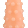 Телесная анальная втулка с шипиками - 15,5 см. купить в секс шопе