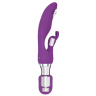 Фиолетовый двусторонний вибростимулятор G Motion Rabbit Wand - 25,4 см. купить в секс шопе