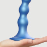 Голубая насадка Strap-On-Me Dildo Plug Balls size S купить в секс шопе