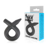 Черное силиконовое эрекционное кольцо Sex Expert купить в секс шопе