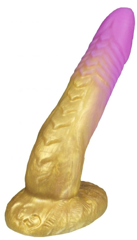 Золотистый фаллоимитатор  Феникс mini  - 18,5 см. купить в секс шопе