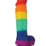 Радужный фаллоимитатор Colours Pride Edition 5  Dildo - 17,8 см. купить в секс шопе
