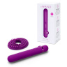 Фиолетовый мини-вибратор Le Wand Baton с текстурированной насадкой - 11,9 см. купить в секс шопе