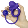 Фиолетовое эрекционное кольцо с утяжелителем Silicone Rechargeable Dual Rockin Rim Enhancer купить в секс шопе