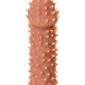 Телесная реалистичная насадка KOKOS Extreme Sleeve 07 с дополнительной стимуляцией - 12,7 см.  купить в секс шопе