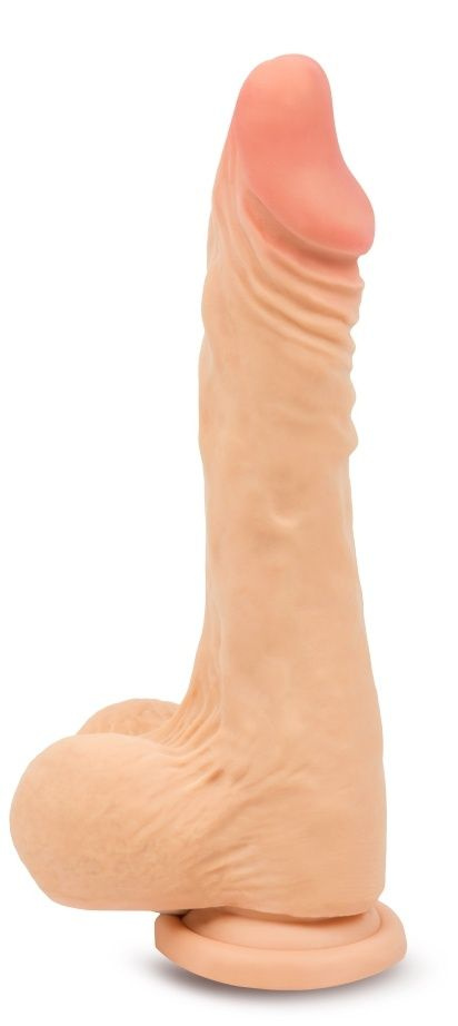 Телесный фаллоимитатор-реалистик с присоской - 25 см. купить в секс шопе