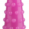 Розовая анальная втулка с шипиками - 15,5 см. купить в секс шопе