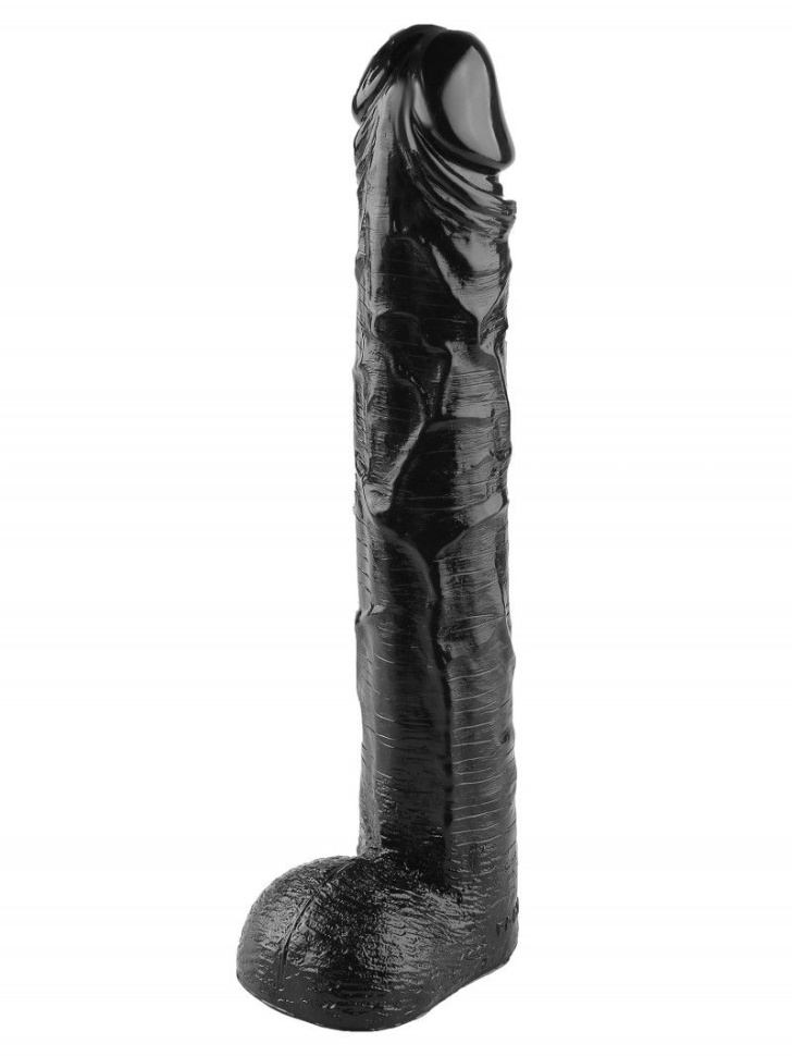 Черный фаллоимитатор-гигант - 44,5 см. купить в секс шопе