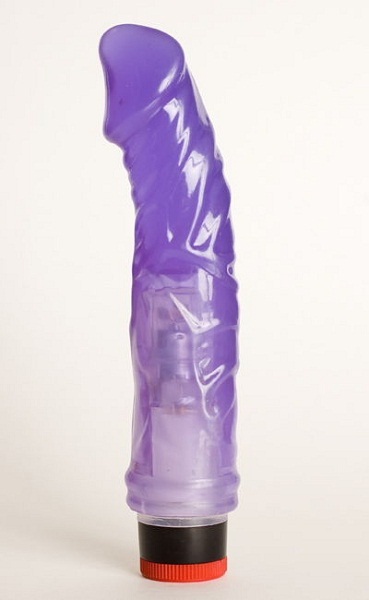 Гелевый фиолетовый вибромассажер купить в секс шопе