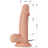 Телесный вибратор-реалистик Zebulon - 19,4 см. купить в секс шопе
