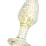 Золотистая акриловая анальная втулка - 8 см. купить в секс шопе
