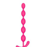 Ярко-розовая анальная цепочка Cosmo - 22,3 см. купить в секс шопе