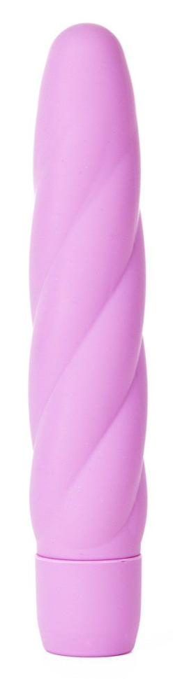 Розовый вибратор Silicone Twist - 19,7 см. купить в секс шопе