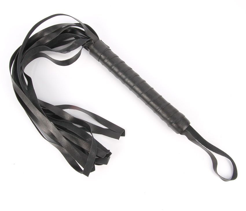Черный флоггер с длинной ручкой Notabu - 49 см. купить в секс шопе