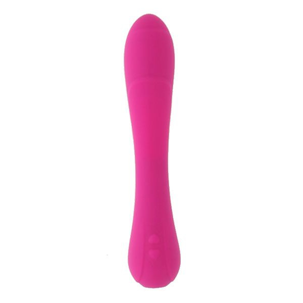 Розовый перезаряжаемый вибратор DARLENE - 18,5 см. купить в секс шопе