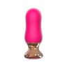 Розовая перезаряжаемая анальная пробка с вибрацией - 8,9 см. купить в секс шопе