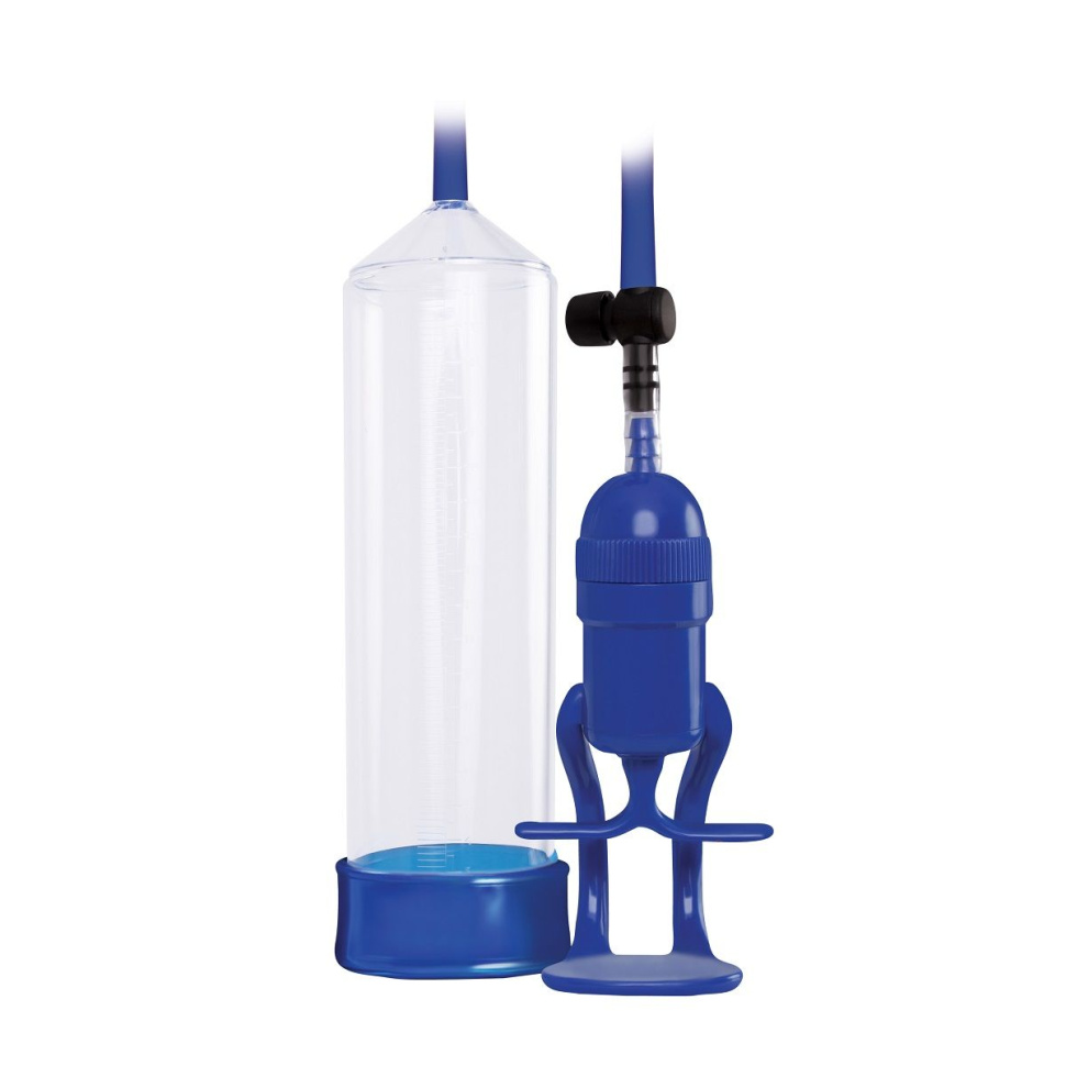 Прозрачно-синяя вакуумная помпа Renegade Bolero Pump купить в секс шопе