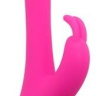 Розовый вибратор INDULGENCE Elated Rabbit - 23 см. купить в секс шопе