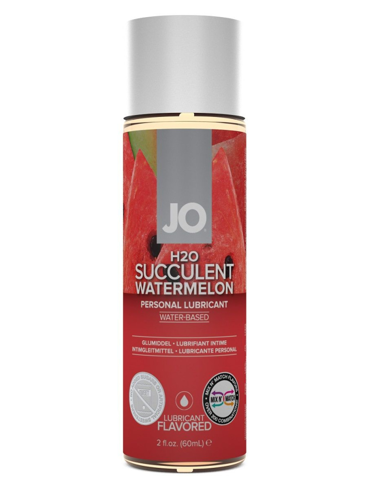 Лубрикант на водной основе с ароматом арбуза JO Flavored Watermelon - 60 мл. купить в секс шопе
