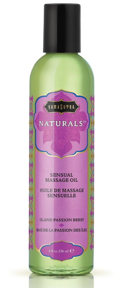 Массажное масло Naturals Island Passion Berry с ароматом тропических фруктов - 236 мл. купить в секс шопе