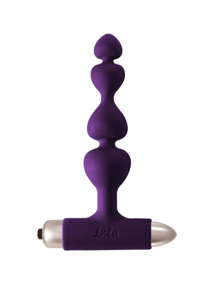 Фиолетовая анальная вибропробка-елочка New Edition Excellence - 15 см. купить в секс шопе