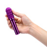 Фиолетовый жезловый вибратор Le Wand Grand Bullet с двумя нежными насадками купить в секс шопе