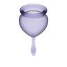 Набор фиолетовых менструальных чаш Feel good Menstrual Cup купить в секс шопе