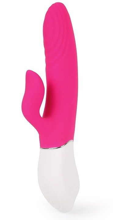 Ярко-розовый вибратор-кролик LIGHTER для G-стимуляции купить в секс шопе