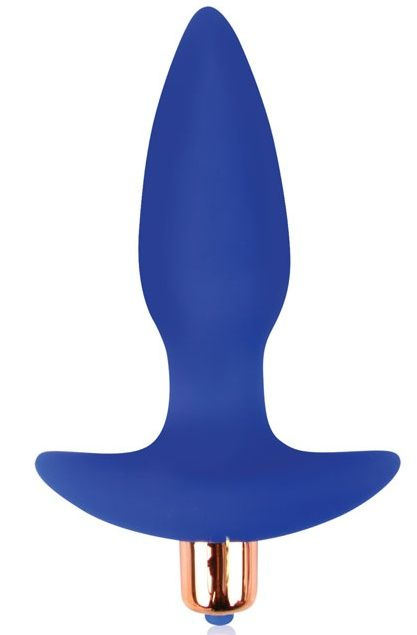 Синяя коническая анальная пробка Sweet Toys - 10,5 см. купить в секс шопе