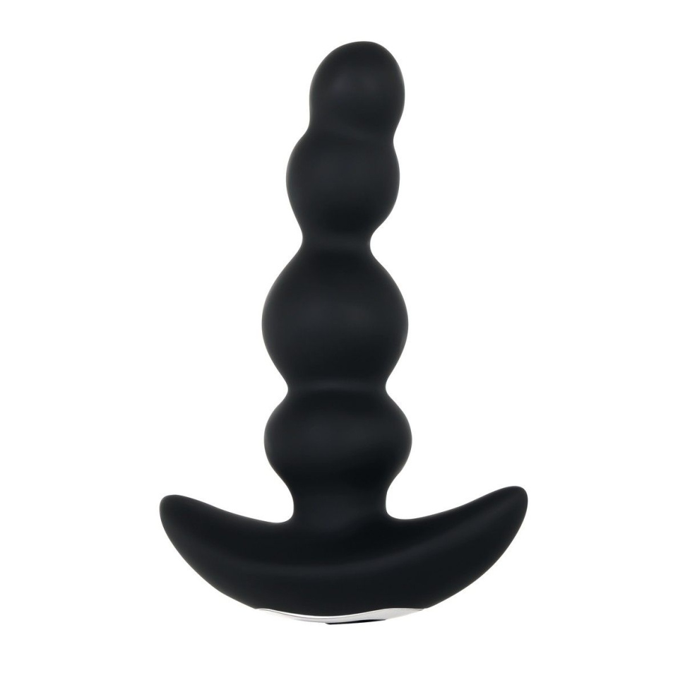 Черная анальная втулка с вращением Bump N Groove - 13,5 см. купить в секс шопе