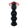 Черная анальная втулка с вращением Bump N Groove - 13,5 см. купить в секс шопе