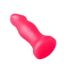 Розовый анальный фаллоимитатор с ограничительным основанием - 14 см. купить в секс шопе