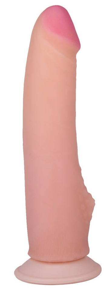 Реалистичный фаллоимитатор с бугорком - 18,5 см. купить в секс шопе