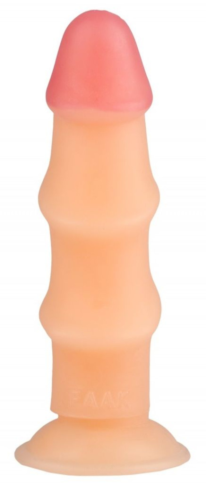 Телесный реалистичный рельефный фаллоимитатор - 21,5 см. купить в секс шопе