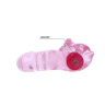 Розовое эрекционное виброкольцо с мишкой на вибропуле купить в секс шопе
