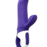 Фиолетовый вибратор Satisfyer Vibes Magic Bunny с клиторальным отростком - 17,6 см. купить в секс шопе