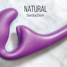 Фиолетовый безремневой страпон Seduction - 20,5 см. купить в секс шопе