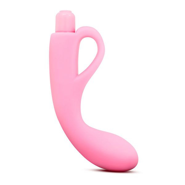 Розовый изогнутый стимулятор LUXE FREYA PINK - 17,7 см. купить в секс шопе