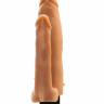 Телесный анально-вагинальный вибромассажер с ионами серебра №11 - 15,5 см. купить в секс шопе