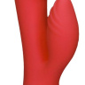 Красный вибратор-кролик Sunburst с функцией нагрева - 20 см. купить в секс шопе