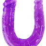 Фиолетовый двусторонний фаллоимитатор - 29,8 см. купить в секс шопе